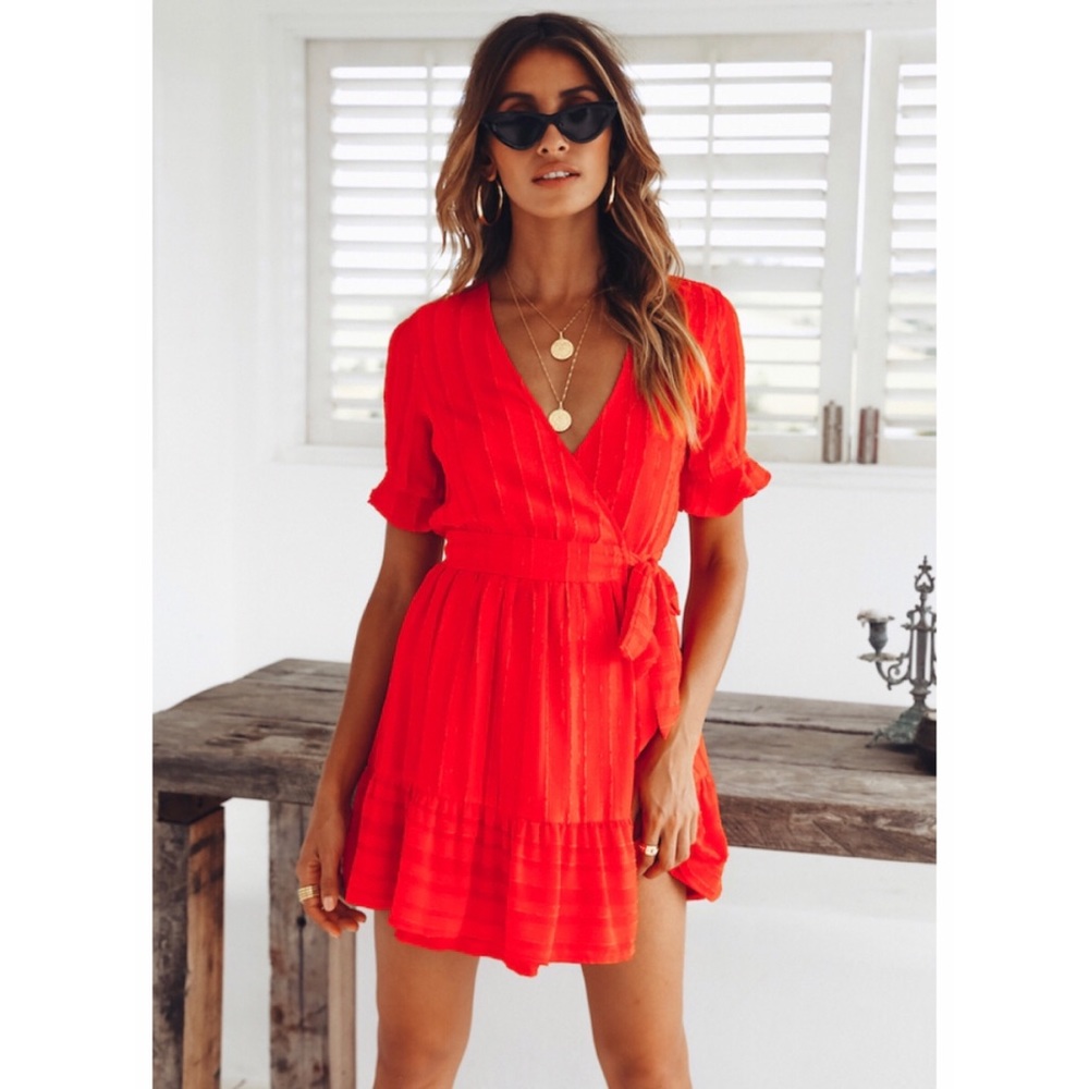 Hello Molly Red Dress Size M